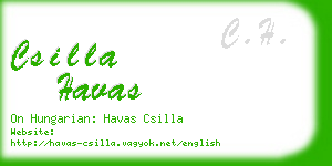 csilla havas business card